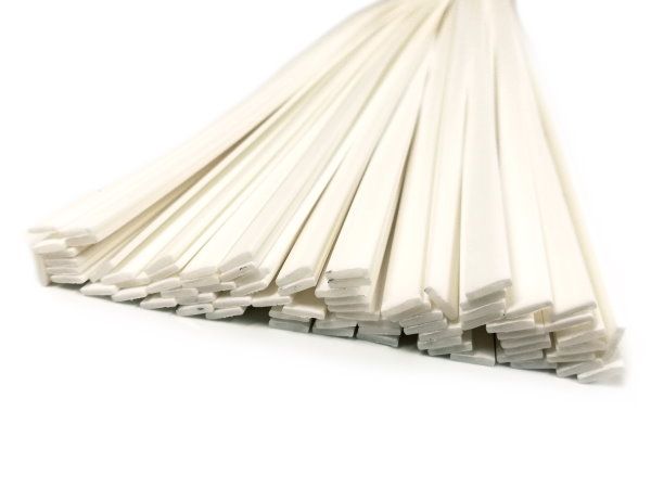 Kunststoffschweißdraht PE-HD 8x2mm Flach Weiß 1kg Stäbe HDPE Top | az-reptec